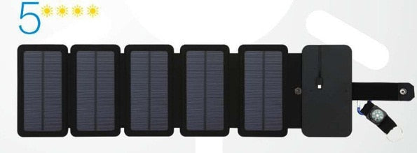 KERNUAP SunPower folding 10W Solar Cells Charger 5V 2.1A USB Output Devices Portable Solar Panels for Smartphones