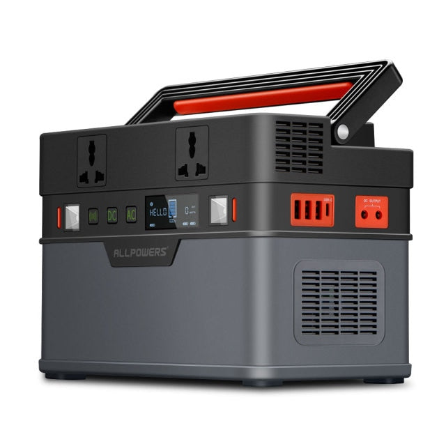 S 500W Portable Generator 606Wh / 164000mAh Power Station Emergency Power Supply